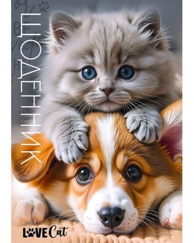 Щоденник шкільний 14,5х20 см на 40 аркушів на скобі, ТМ Мандарин