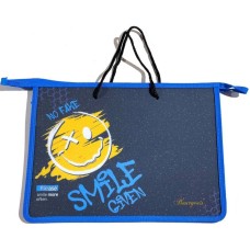 Папка-портфель А4+ на блискавці з кольоровим друком на одне відділення з ручками, ТМ Мандарин