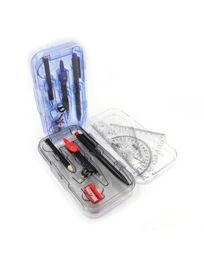 Готовальня 9 предметів: механічний олівець, олівець, циркуль, грифель, лінійки та точилка