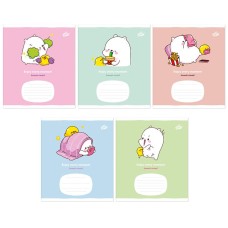 Зошит на 12 аркушів у косу лінію «Пухнаста компанія» №2545, ТМ Brisk