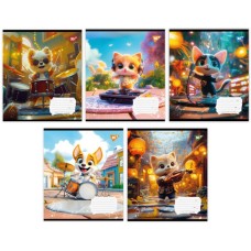 Зошит для нот «Пухнасті музиканти» А5 на 12 аркушів, ТМ Yes