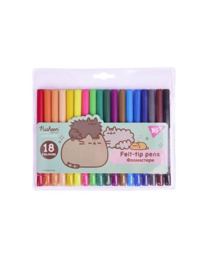 Фломастери «Pusheen» на 18 кольорів, ТМ Yes