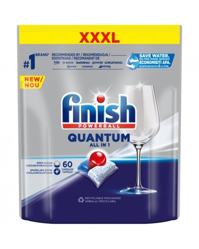 Таблетки для посудомийної машини «QUANTUM All in 1» 60 шт в упаковці, ТМ FINISH