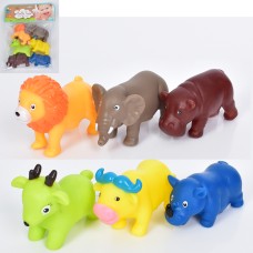 Іграшка для купання «Тваринка» з пищалкою, 6 шт у пакеті 24х19х5 см