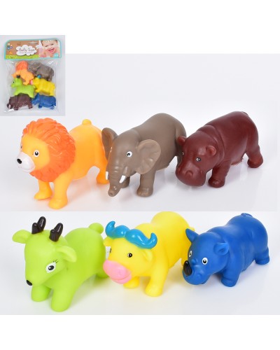 Іграшка для купання «Тваринка» з пищалкою, 6 шт у пакеті 24х19х5 см