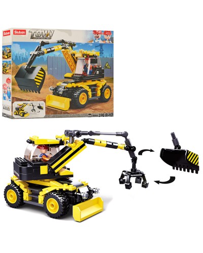 Конструктор «Евакуатор та бульдозер» 15,9 см на 196 деталі, у коробці 29х24х5,5 см, SLUBAN