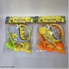 Набір музичних інструментів: бубон, маракаси, саксофон, в асортименті, у пакеті 24х21х5 см