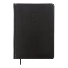 Щоденник датований «BRAVO 2026» A5 на 336 сторінок з обкладинкою зі шкірзаму, чорний, ТМ Buromax