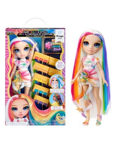 Ігровий набір з лялькою RAINBOW HIGH серії «Крейда для волосся та стиль.Амайя» 28 см з аксесуарами, у коробці 30х19х8 см