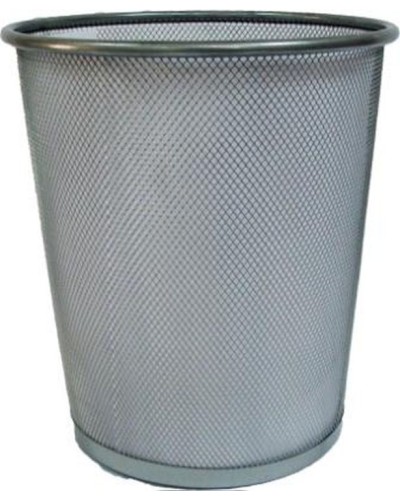 Кошик круглий металевий маленький сріблястий 18,5х23х27 см, ТМ Leader