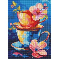 Набір з алмазною мозаїкою «Таємниця чаювання» 30х40 см, ТМ Ідейка