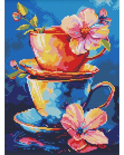 Набір з алмазною мозаїкою «Таємниця чаювання» 30х40 см, ТМ Ідейка