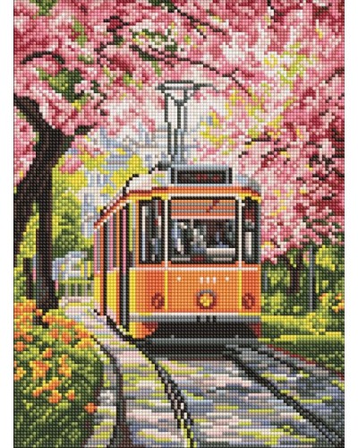 Набір з алмазною мозаїкою «Квітучий шлях» 30х40 см, ТМ Ідейка