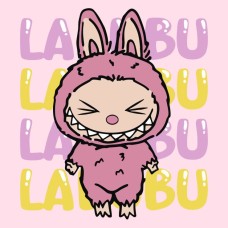 Картина за номерами «Вона лабубу» 25х25 см, ТМ Ідейка