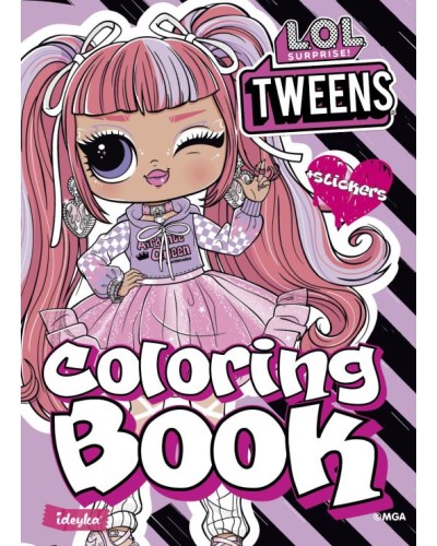 Розмальовка зі стікерами «Tweens Ali Dance» на 16 сторінок з м`якою обкладинкою 21х29 см, ТМ Ідейка