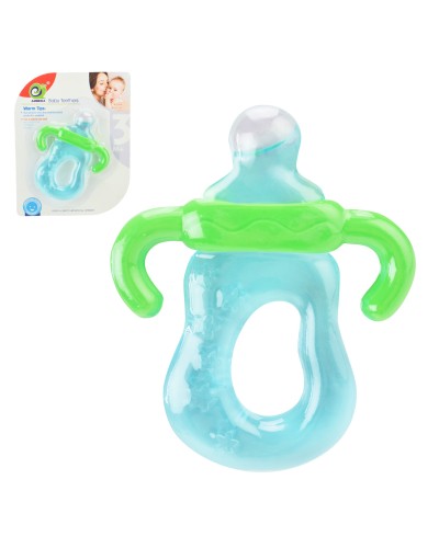 Брязкальце-прорізувач силіконове з рідким наповнювачем, на планшетці 16х11х1,5 см