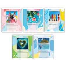 Зошит на 24 аркуші у клітинку «Інста Літо», № 0107, Пір'їнка