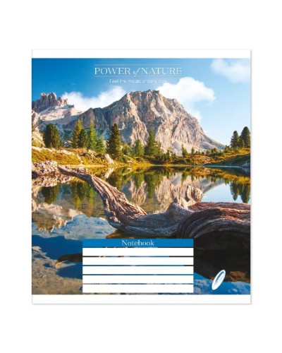 Зошит на 36 аркушів у лінію «Сила природи» №0353, Пір'їнка