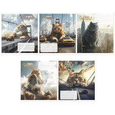 Зошит на 60 аркушів у клітинку «Велика кицька», №2617, ТМ Brisk