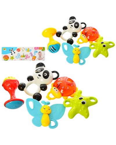 Набір брязкалець з 5 шт від 7 см, в асортименті, у пакеті