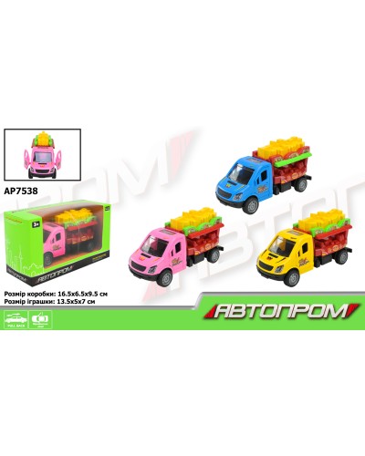 Машина «Вантажівка» з дверима що відчиняються, в асортименті, у коробці 16,5х9,5х6,5 см, Автопром