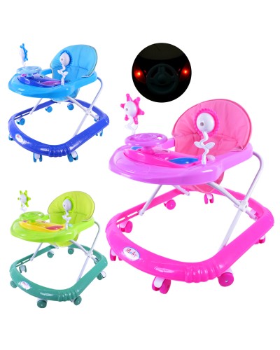 Ходунки 66х52х56 см музичні з брязкальцями та світлом на 8 колес, в асортименті