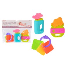 Брязкальце-прорізувач з м'якими силіконовими частинами, у пакеті 21х17см