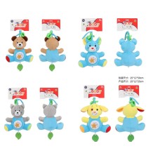 Брязкальце «Тваринка» м'яке музичне зі світлом, проектором, звуками, в асортименті, у пакеті 25х12х25 см