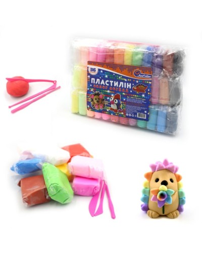 Пластилін супер легкий на 36 кольорів по 9 грам, ТМ J.Otten