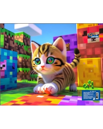 Папка-портфель «Котик» А4 з ручками на блискавці, ТМ J.Otten