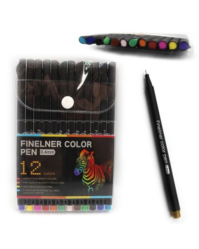Набір лінерів на 12 кольорів 0,4 мм