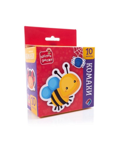 Набір магнітів «Комахи» з 10 елементів, ТМ Vladi Toys