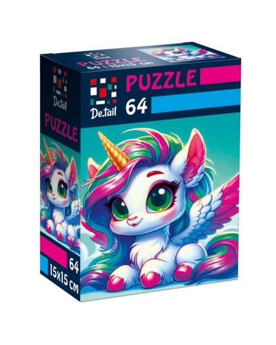 Пазли «De.tail. Замріяна єдиноріжка» на 64 елементи, у коробці 7х3,5х10 см, ТМ Vladi Toys