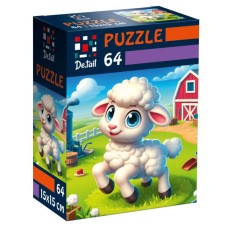 Пазли «De.tail. Спритна овечка» на 64 елементи, у коробці 7х3,5х10 см, ТМ Vladi Toys
