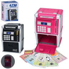 Банківський термінал 14х19,7х12 см музичний зі світлом, сейф із кодом, поглинає купюри, на батарейках, в асортименті, у коробці 14,5х20,5х12,5 см
