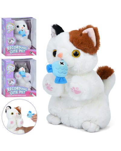 Кіт 24 см сенсорний зі звуком та рухомими деталями, на батарейках, в асортименті, у коробці 23х29х19 см