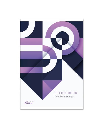 Канцелярська книга «Gold» у клітинку на 96 аркушів на скобі з картонною обкладинкою, №4134-3,4, ТМ Brisk