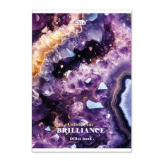 Канцелярська книга «Gold» у клітинку на 96 аркушів на скобі з картонною обкладинкою, №4135-3,4, ТМ Brisk