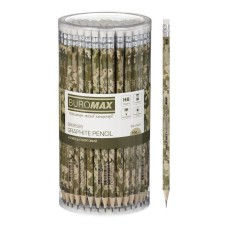 Олівець графітовий «MILITARY» з гумкою, у тубусі, ТМ Buromax