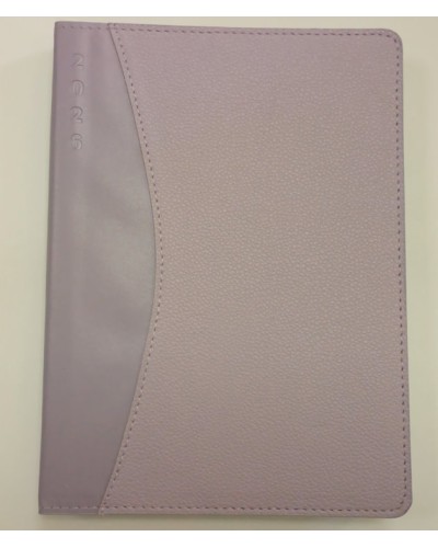 Щоденник датований «AURORA 2026» A5 на 336 сторінок з обкладинкою зі шкірзаму, бузковий, ТМ Buromax