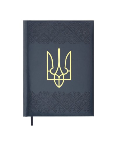 Щоденник датований «HERALDRY 2026» A5 на 336 сторінок з обкладинкою зі шкірзаму, кобальтовий, ТМ Buromax