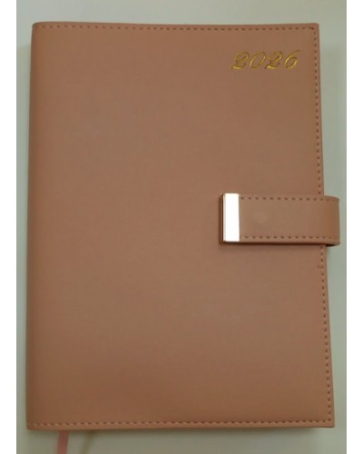 Щоденник датований «NUDE 2026» A5 на 336 сторінок з обкладинкою зі шкірзаму, кобальтовий, ТМ Buromax