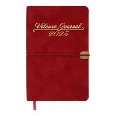 Щоденник датований «VELOUR 2026» A6 на 336 сторінок з обкладинкою зі шкірзаму, червоний, ТМ Buromax