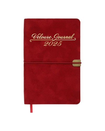 Щоденник датований «VELOUR 2026» A6 на 336 сторінок з обкладинкою зі шкірзаму, червоний, ТМ Buromax