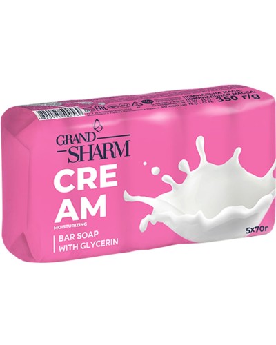 Мило «Зволожуючий крем» тверде 5х70 г, ТМ Grand Шарм