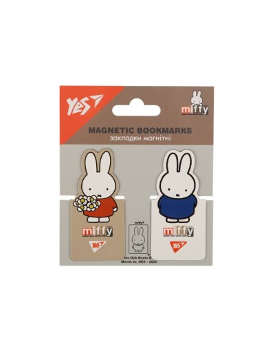 Закладинки для книг «Miffy» магнітні, 2 шт у наборі, ТМ YES