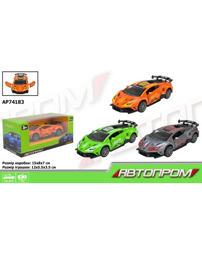 Машинка «Lamborghini Huracan» 1:32 з дверима що відкриваються, в асортименті, у коробці 15х8х7 см