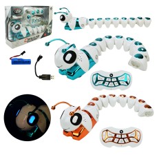 Робот «Гусінь» р/к на акумуляторі зі світлом та USB, в асортименті, у коробці 41х10х26,5 см