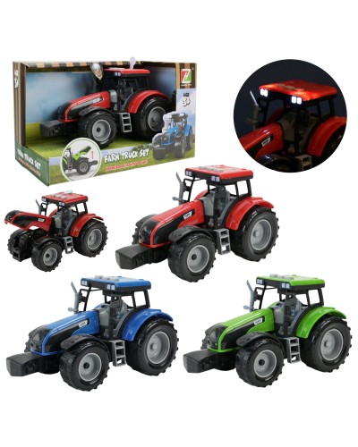 Трактор 20 см зі світлом та звуком, на батарейках, в асортименті, у коробці 23х15х11 см