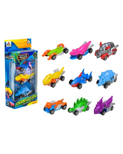 Набір транспорту з 3 машинок, в асортименті, у коробці 18х11х4,8 см